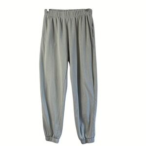 Brandy Melville Light Green Gray Ribbed Lounge Pants One Size Approx M